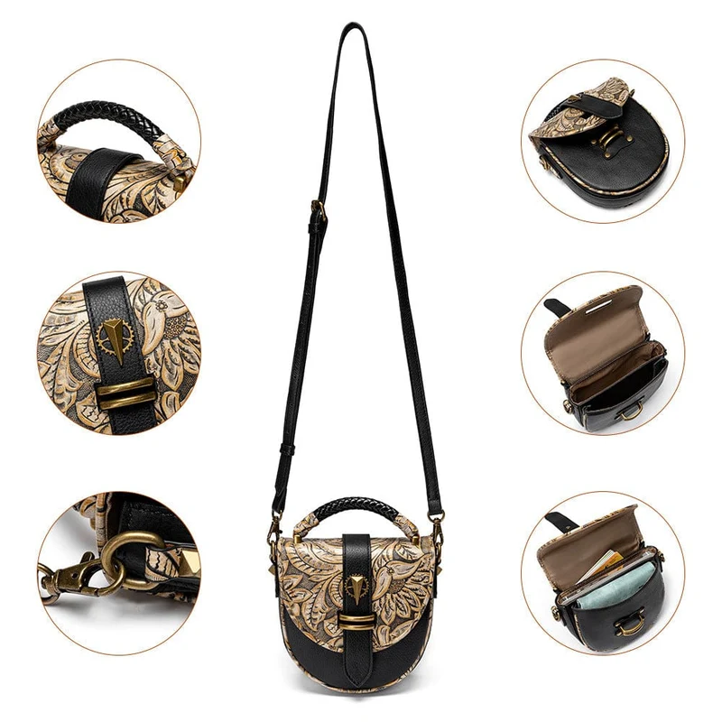 Steampunk geprägte Schnallentasche für Damen