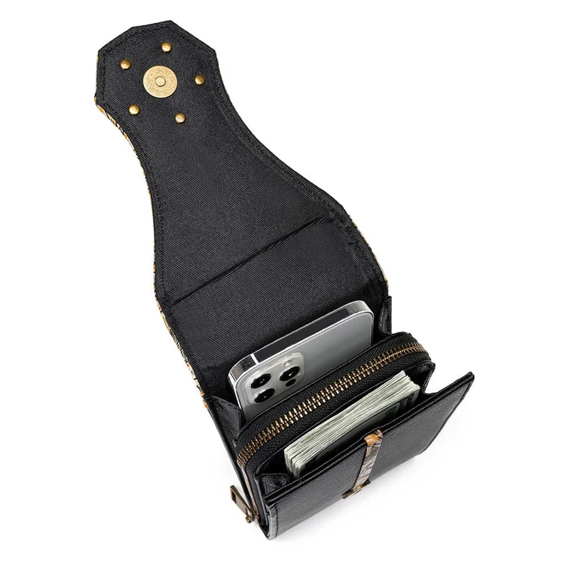 Unisex Steampunk Nieten geprägte Mini-Tasche