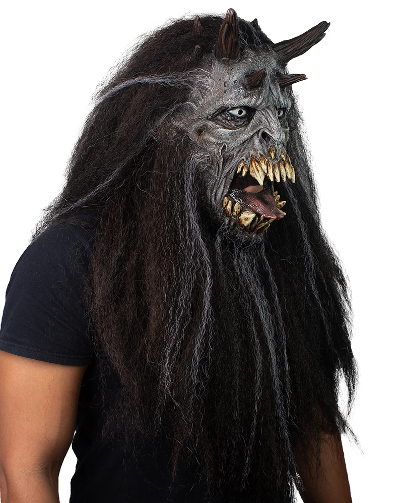 Wendigo Dämonen Maske mit Hörnern
