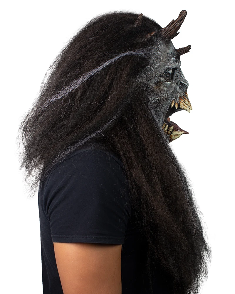Wendigo Dämonen Maske mit Hörnern
