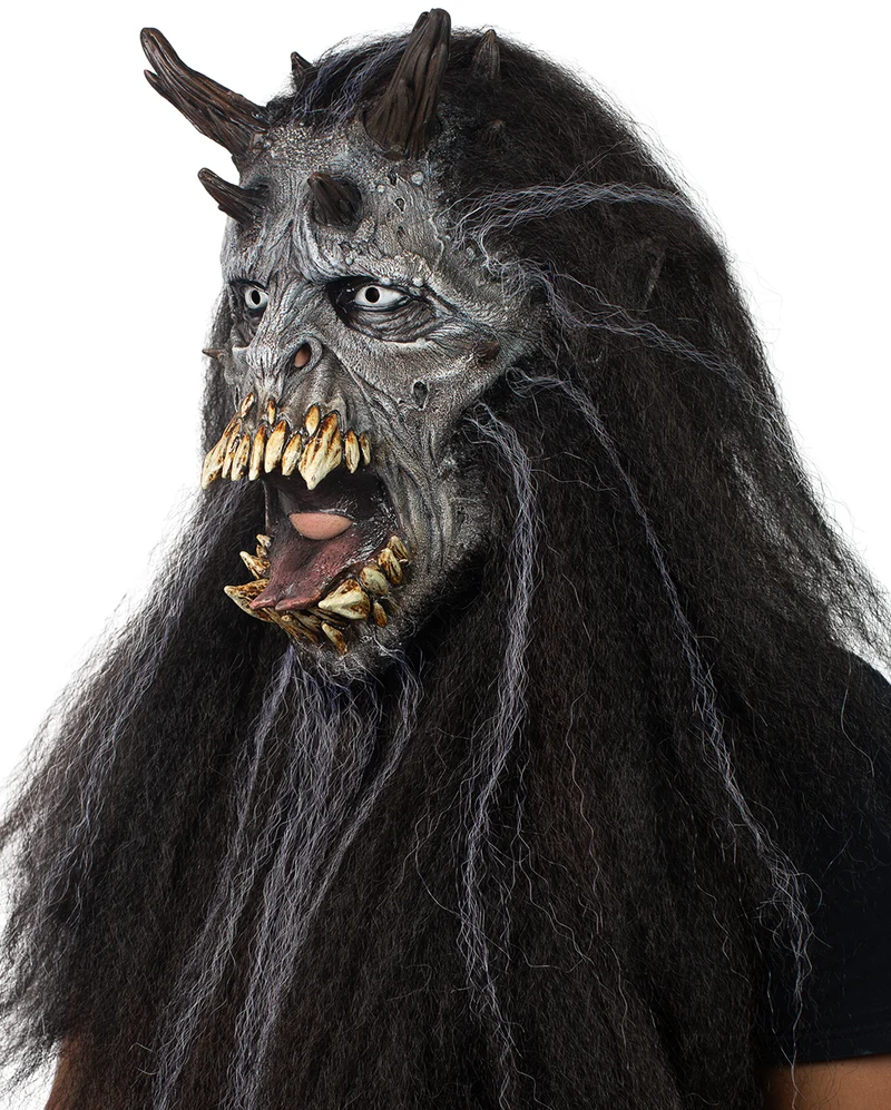 Wendigo Dämonen Maske mit Hörnern