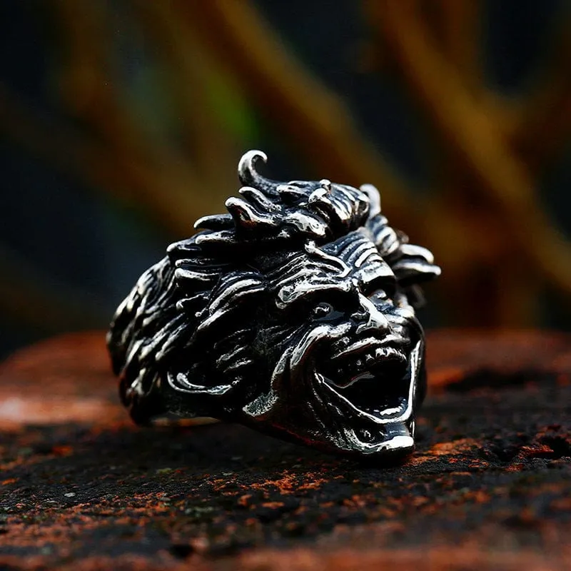 Herren-Punk-Porträt-Ring