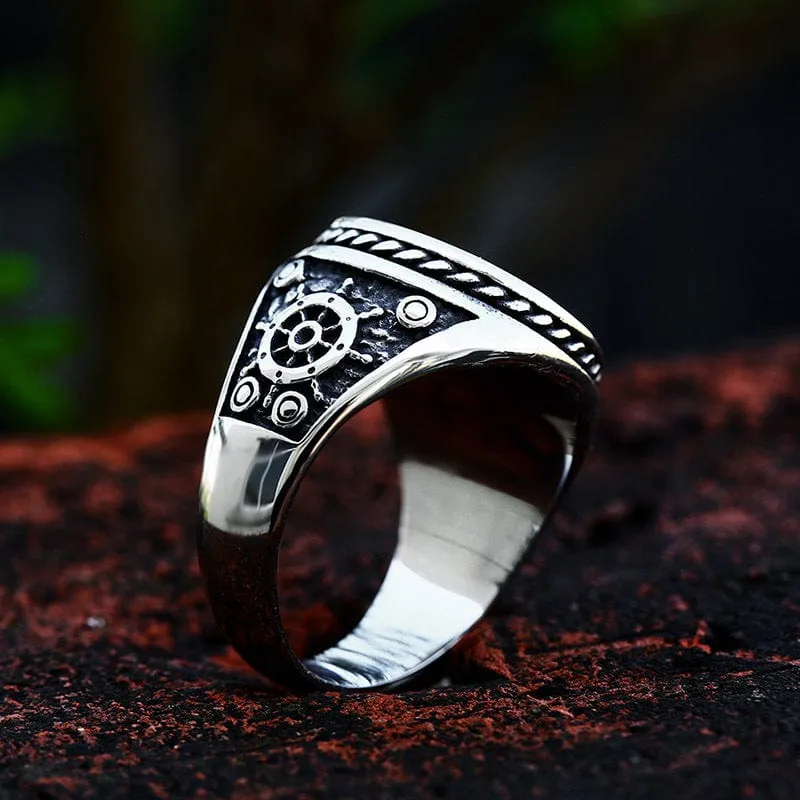 Punk-Piraten-Totenkopf-Ring für Herren