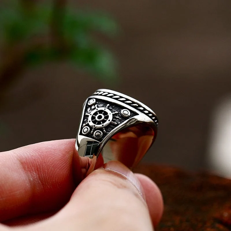 Punk-Piraten-Totenkopf-Ring für Herren
