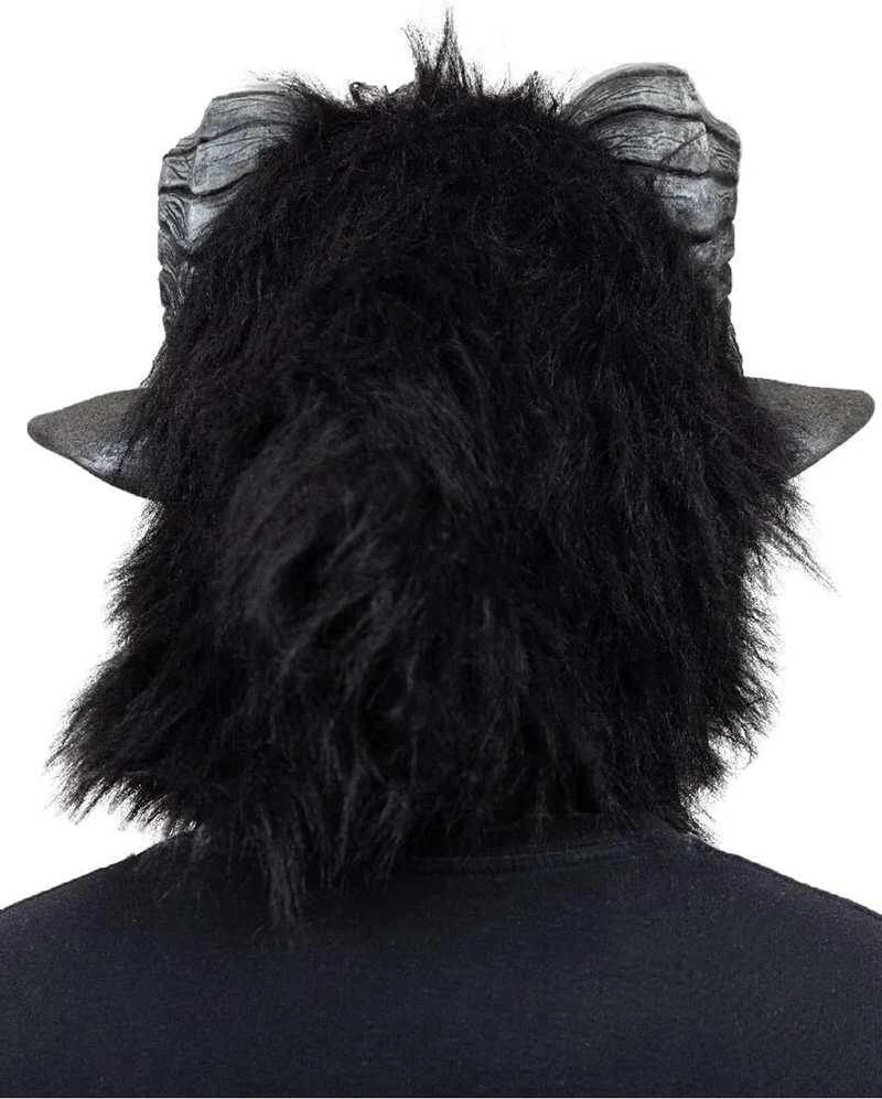 Baphomet Maske mit Kunstfell