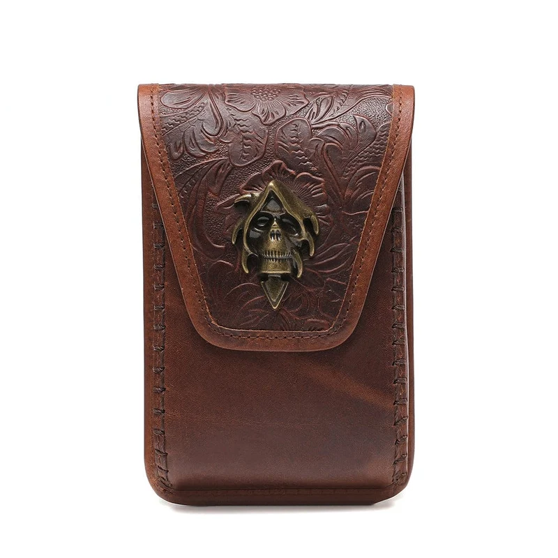 Mini-Tasche mit Steampunk-Schädelprägung für Damen