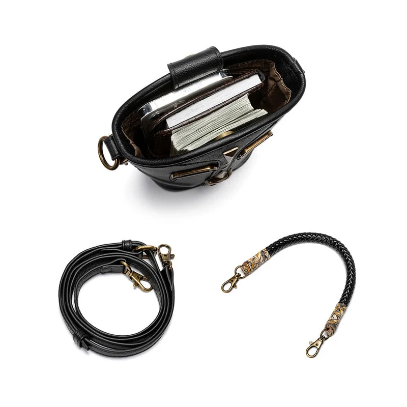 Damen Steampunk Skull Bucket Bag