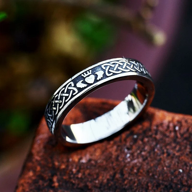 Keltischer Punk-Knotenring für Herren