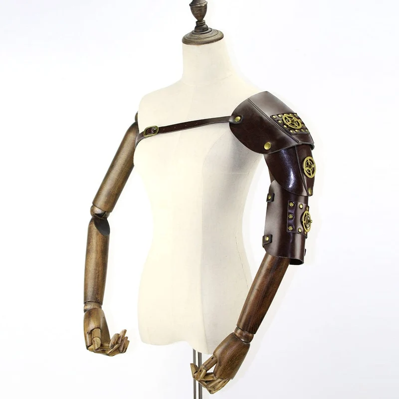 Herren Steampunk Gear Splice Armmanschetten mit Riemen