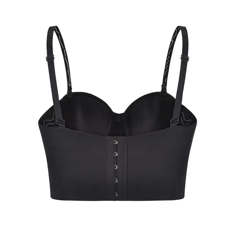 Damen Punk Strass Bustier