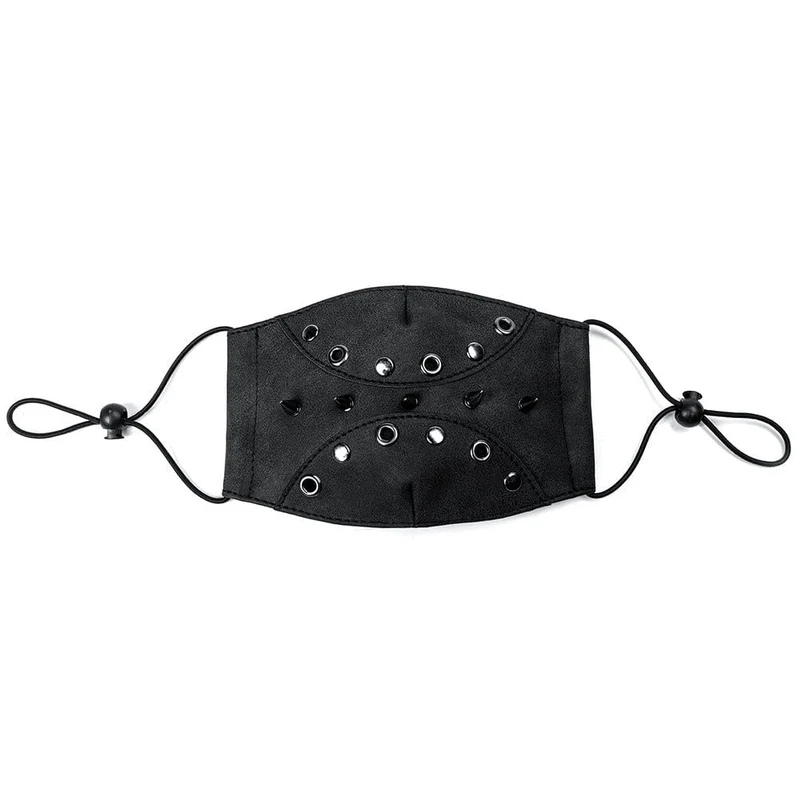Unisex Steampunk Nieten Spleiß Ösen Maske