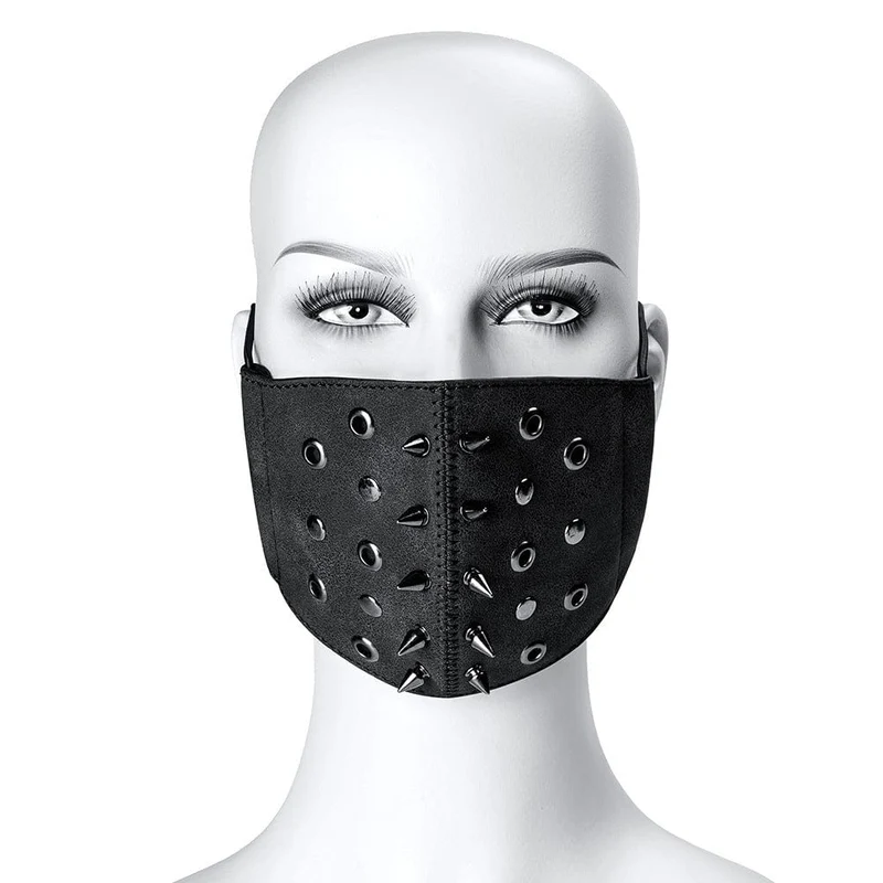 Unisex Steampunk Nieten Ösen verstellbare Maske
