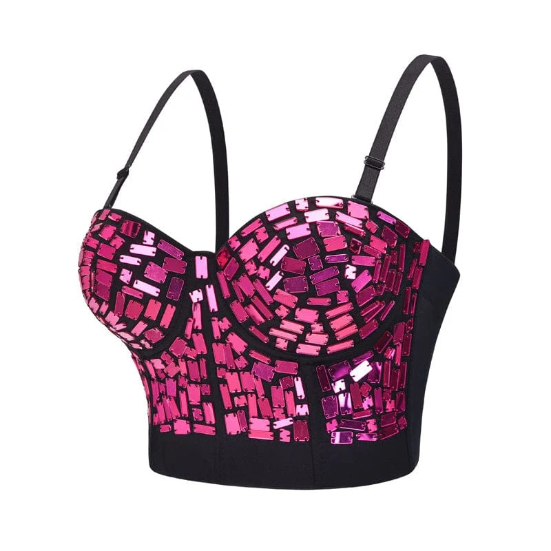 Gothic Square Perlen Bustier für Damen