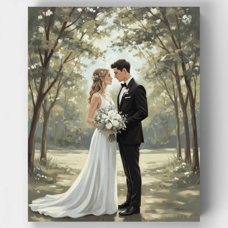 Enchanted Forest Wedding - Paint by Numbers Kit