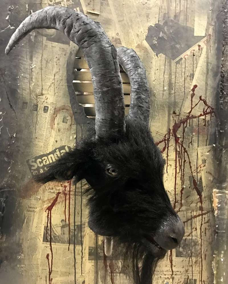 Baphomaniac Billy Goat Maske mit Hörner