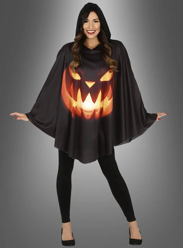 Kürbis Cape mit Kapuze Halloween