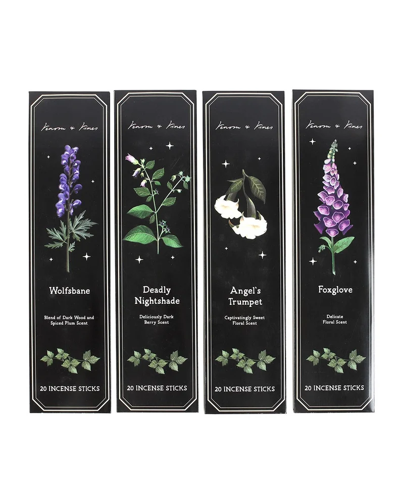 4 Sorten „Giftpflanzen" Räucherstäbchen 80 St.