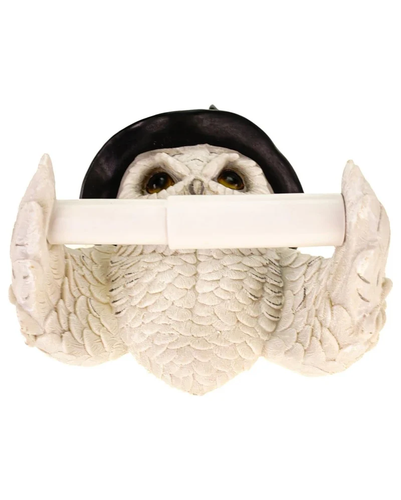 Toilettenpapierhalter Schneeeule mit Hexenhut