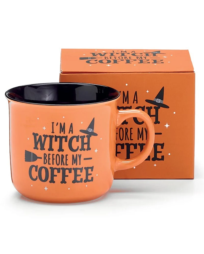 "I'm a Witch Before My Coffee" Halloween Tasse
