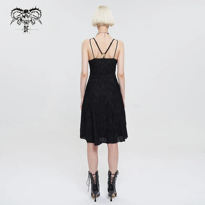 Damen-Punk-Stappy-Kleid mit tiefem Seitenschlitz