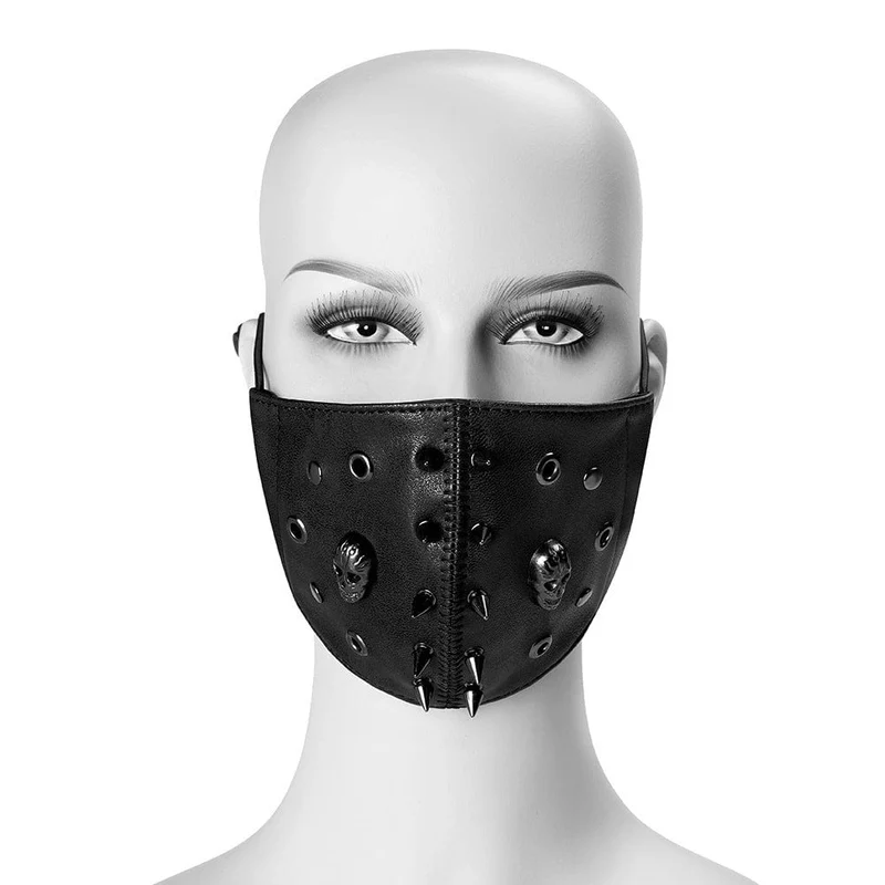 Unisex-Steampunk-Schädel-Nieten-Maske