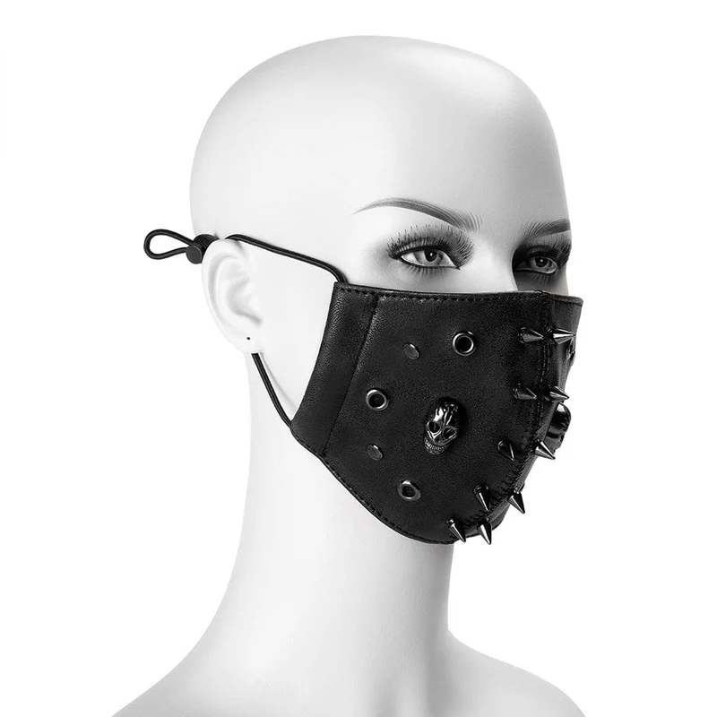 Unisex-Steampunk-Schädel-Nieten-Maske