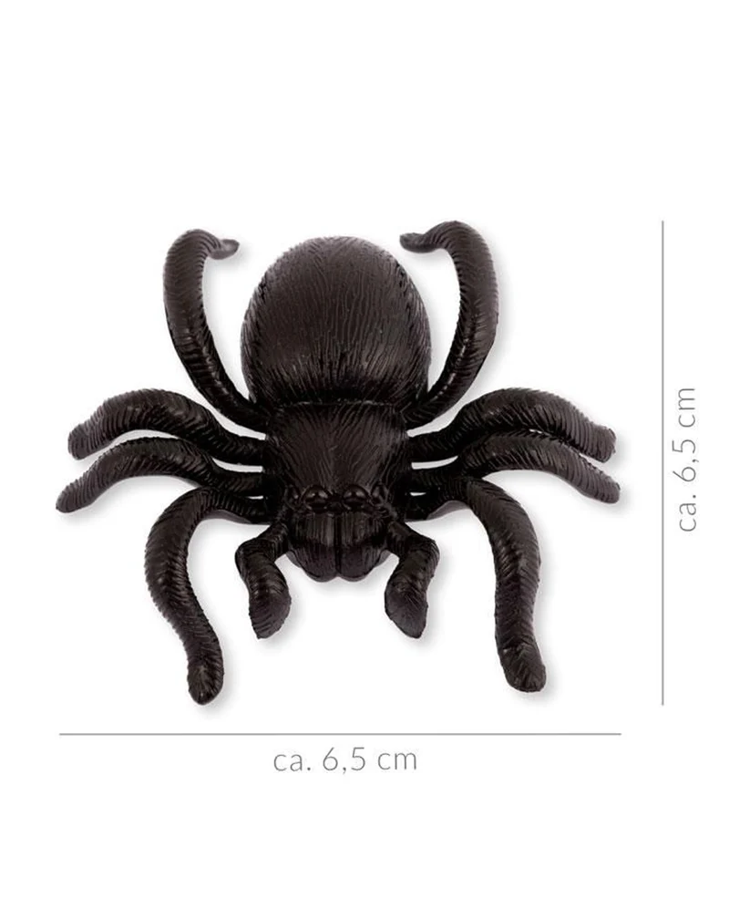 Schwarze Spinne zum Aufziehen 6,5cm