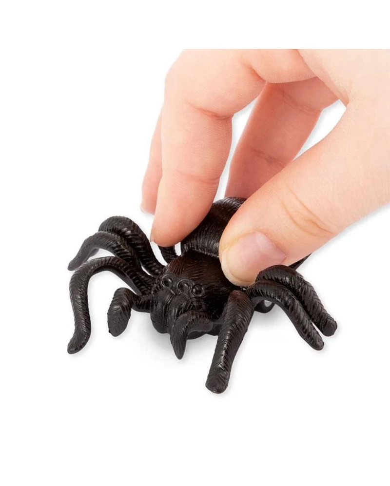 Schwarze Spinne zum Aufziehen 6,5cm