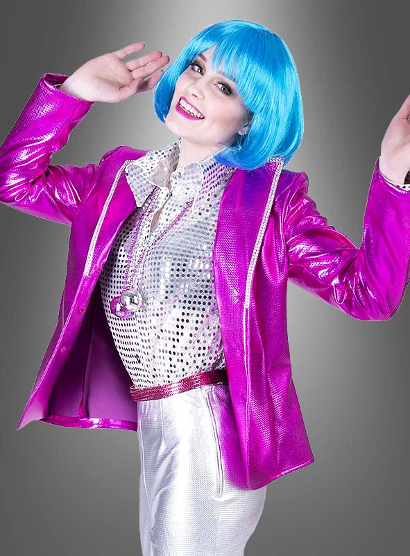 Glanz Jacke Damen im Disco Style