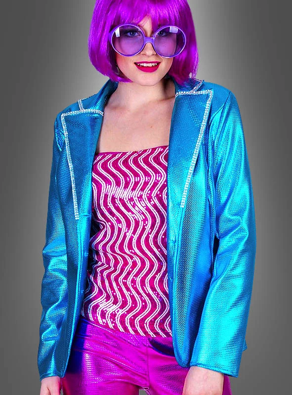 Glanz Jacke Damen im Disco Style