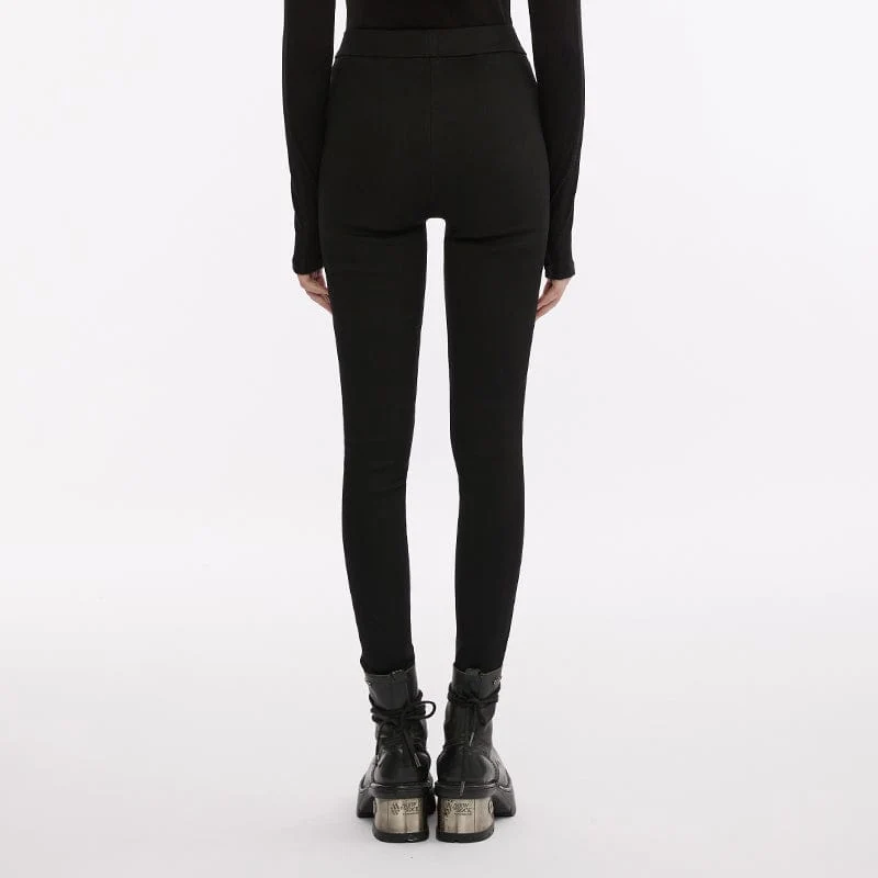 Damen Punk Line Splice Leggings