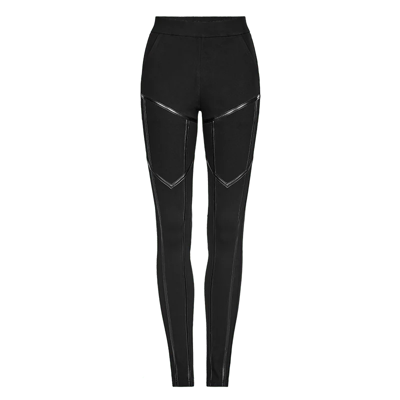 Damen Punk Line Splice Leggings