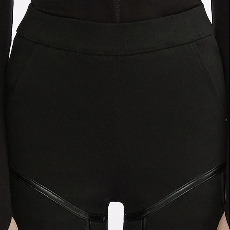 Damen Punk Line Splice Leggings