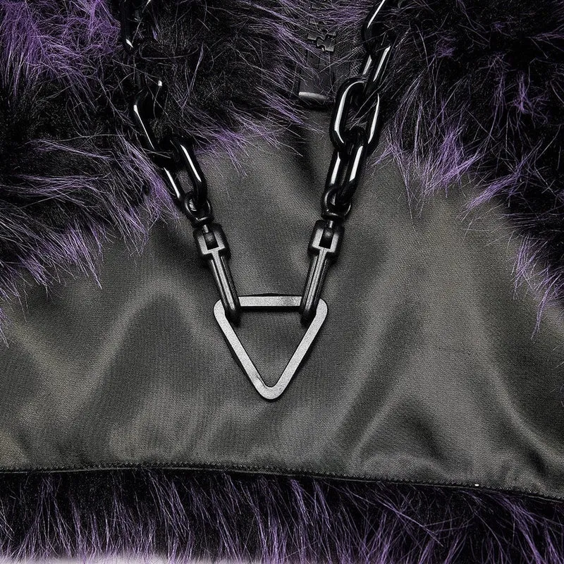 Kurzer Wollmantel im Gothic-Stil für Damen mit Frontreißverschluss