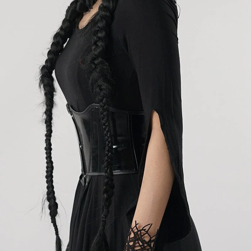 Punk-Riemchen-Lackledergürtel für Damen