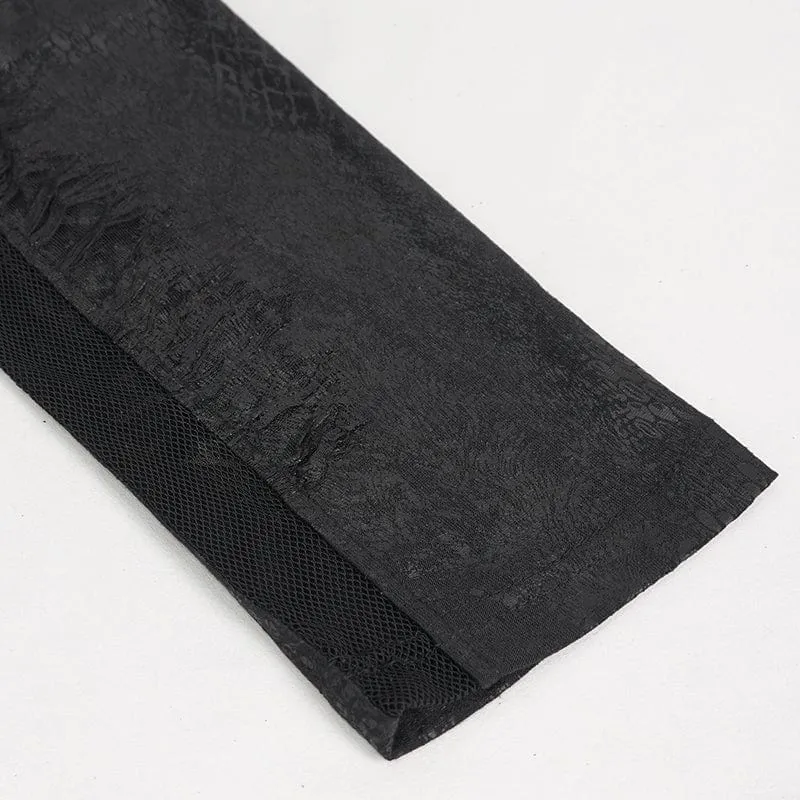 Gothic-Leggings mit zerrissenen Metallketten für Damen