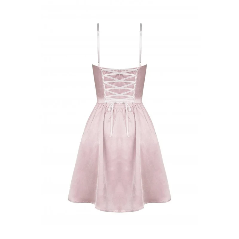 Damen Lolita rosa Schleifenkleid Unterkleid Abschlusskleid