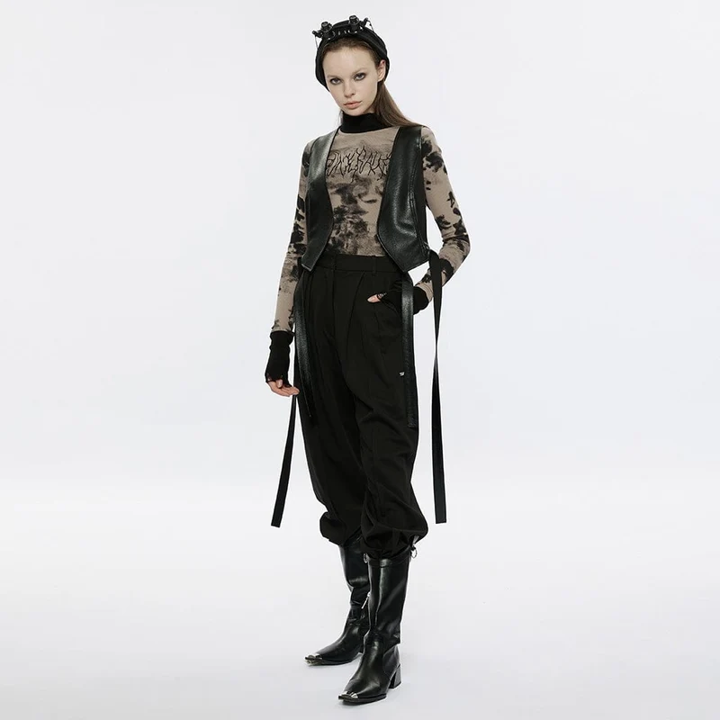 Grunge zerrissenes Batikhemd für Damen