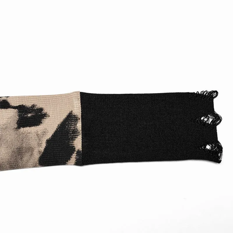 Grunge zerrissenes Batikhemd für Damen