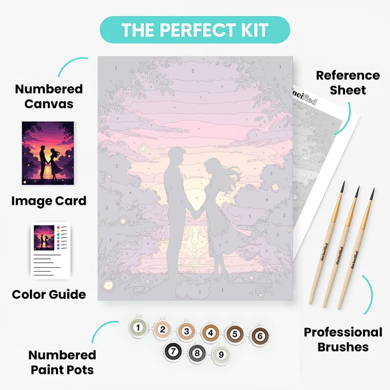 Date Night Silhouette - Paint by Numbers Kit