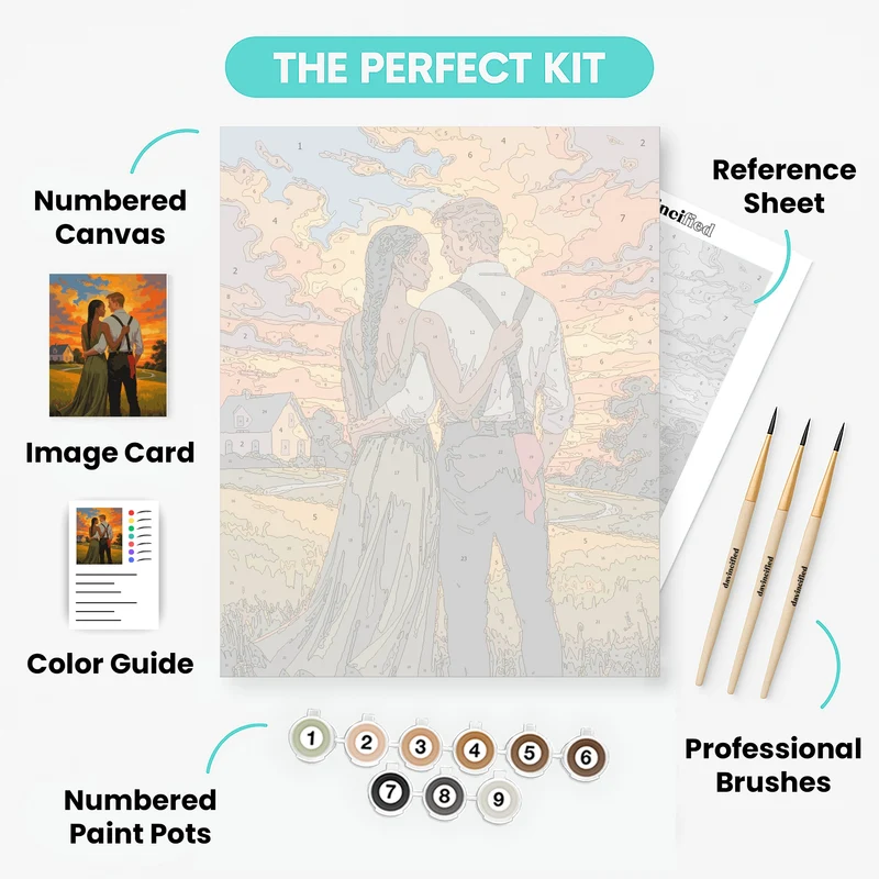 Golden Hour Romance - Paint by Numbers Kit