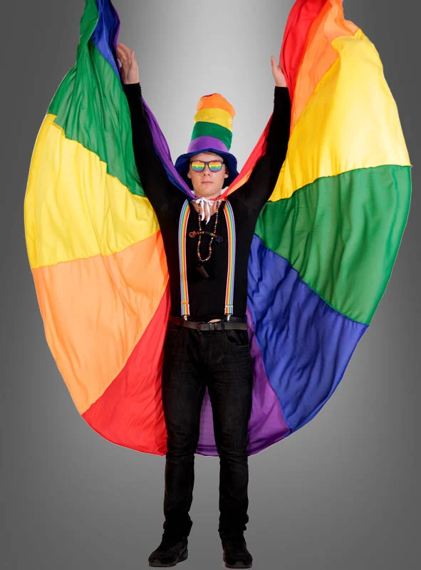 Deluxe Umhang Cape Regenbogen 7 Meter