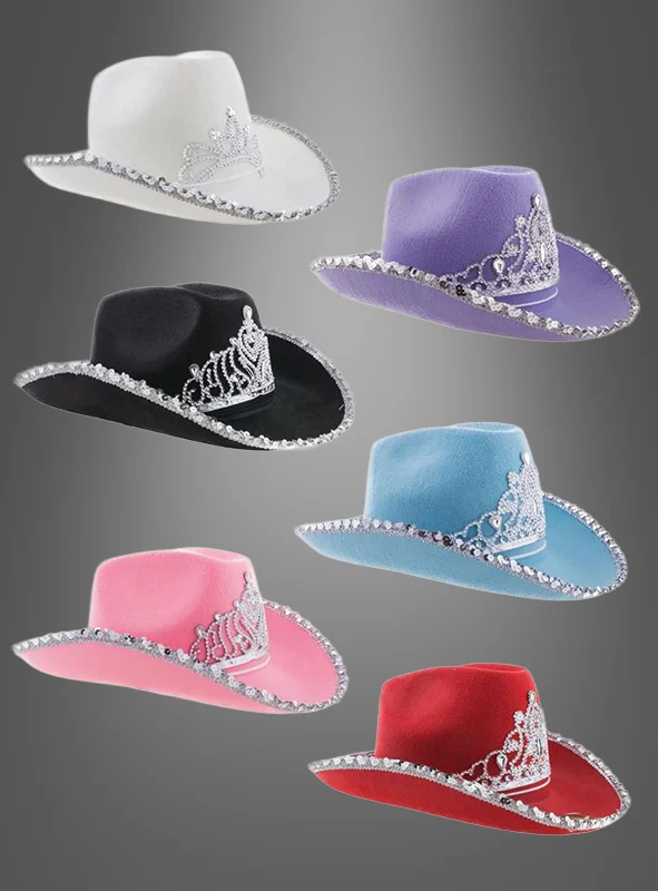 Cowgirl Hut mit Krone