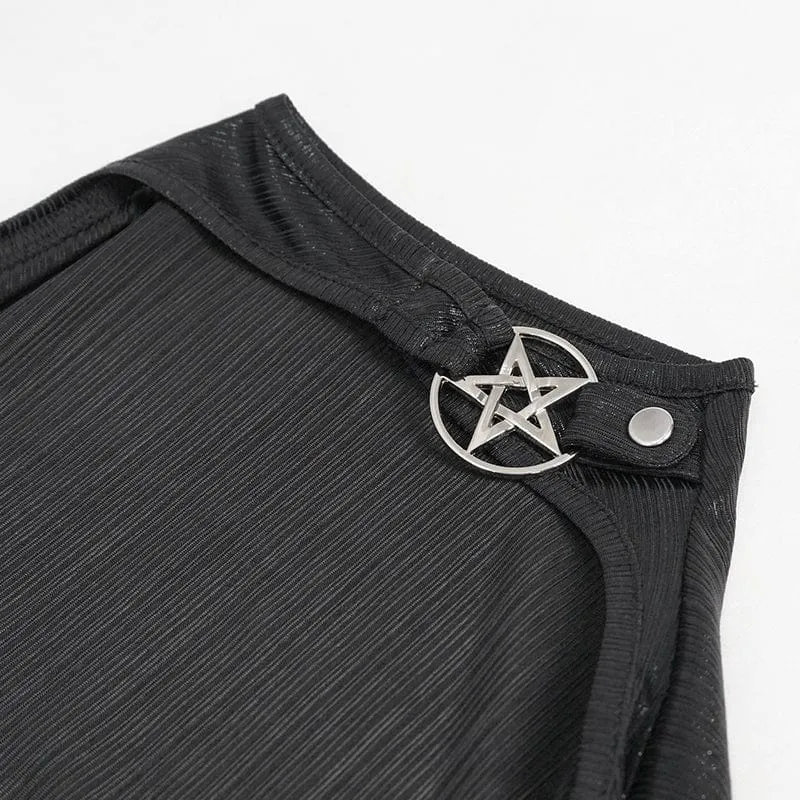 Damen-Punk-Ausschnitt, schmal geschnittenes, unregelmäßiges Kleid