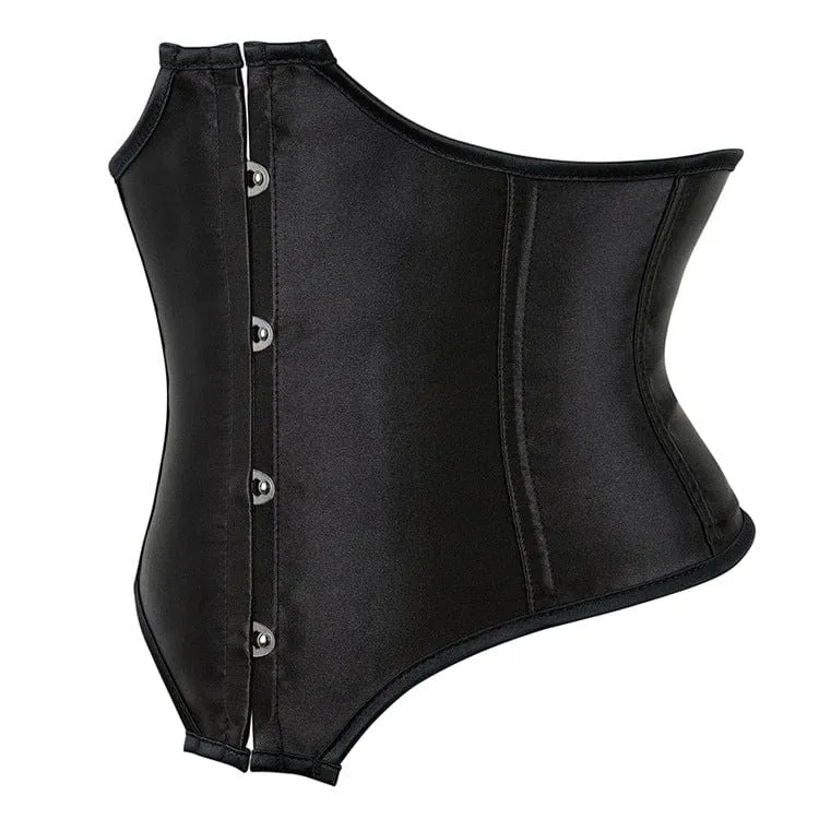 Damen Gothic Riemchen Einfarbig Unregelmäßiges Unterbrustkorsett