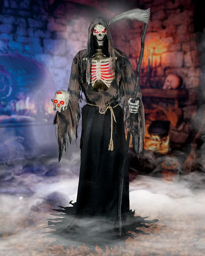 Grimmiger Sensenmann Halloween Animatronic 210cm