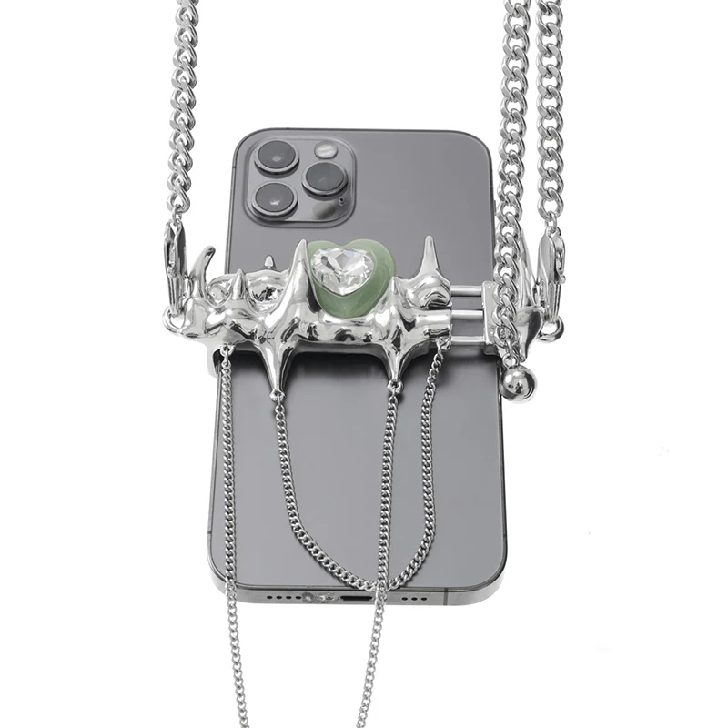 Punk-Herz-Telefon-Fall-Kette