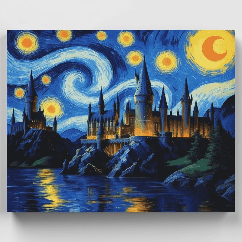 Castle Starry Night - Paint by Numbers Kit