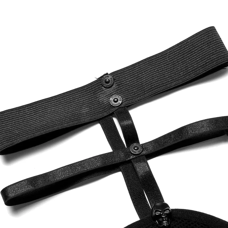 Damen-Punk-Schädel-Mesh-Kniestrümpfe