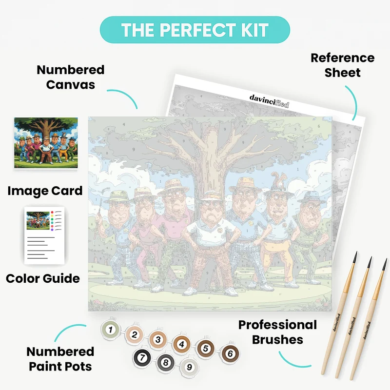 Grumpy Golfers Gang - Paint by Numbers Kit